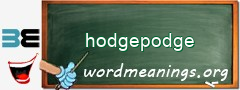 WordMeaning blackboard for hodgepodge